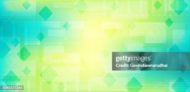 blue and green colored blurred background with halftone effect - new perspective stock illustrations