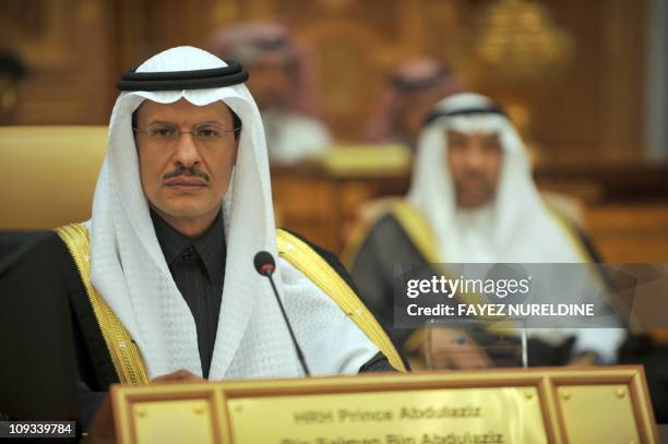 Assistant to the Saudi Minister of Petroleum Prince Abdulaziz Salman bin Abdulaziz Al-Saud attends the International Energy Forum Extraordinary...