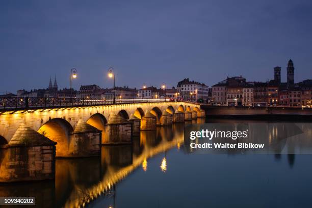 macon, pont st-laurent bridge - macon stock pictures, royalty-free photos & images