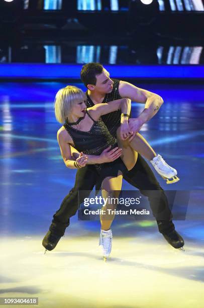 Aljona Savchenko, Bruno Massot during the 'Dancing On Ice' Sat.1 TV show on February 3, 2019 in Cologne, Germany.