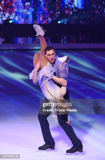 Aljona Savchenko, Bruno Massot during the 'Dancing On Ice' Sat.1 TV show on February 3, 2019 in Cologne, Germany.