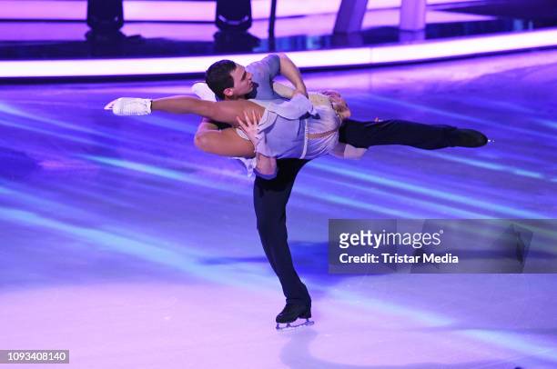 Aljona Savchenko, Bruno Massot during the 'Dancing On Ice' Sat.1 TV show on February 3, 2019 in Cologne, Germany.