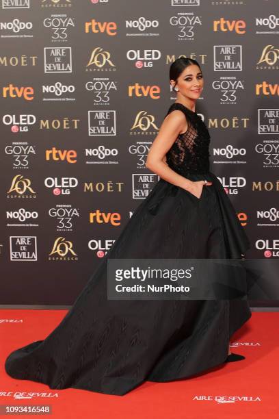 Mirian Hernandez attends 33 edition of the Goya Awards In Seville, In the Palace of Congress of Seville February 2, 2019