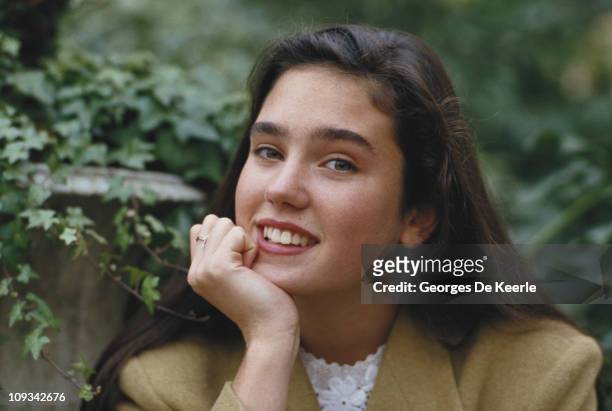 American actress Jennifer Connelly during the filming of 'Labyrinth', UK, 1st December 1986.