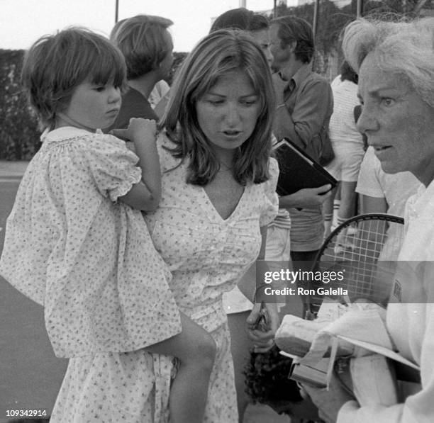 Courtney Kennedy and neice Meaghan Anne Kennedy Townsend and Ethel Kennedy attend Robert F. Kennedy Pro-Celebrity Tennis Tournament on August 21,...