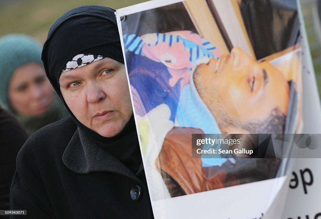 Protest At Libyan Embassy In Berlin