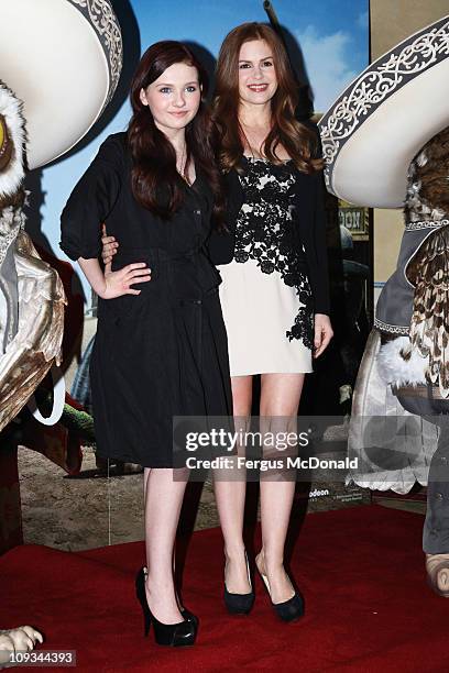 Abigail Breslin and Isla Fisher pose at a photocall to promote the release of Rango on Friday March 4th 2011 held at Claridges Hotel on February 22,...