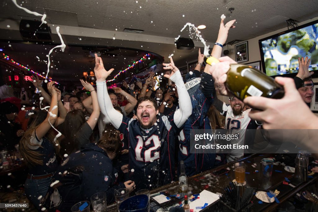 Boston Area Football Fans Gather Watch Super Bowl LIII, The New England Patriots vs The Los Angeles Rams