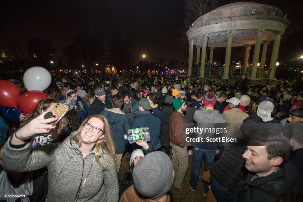 Boston Area Football Fans Gather Watch Super Bowl LIII, The New England Patriots vs The Los Angeles Rams