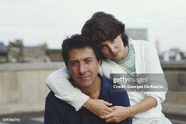 American actor Dustin Hoffman with his wife Lisa, circa 1983.