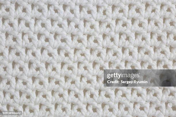 cotton crochet close-up as background - tissue softness stock pictures, royalty-free photos & images