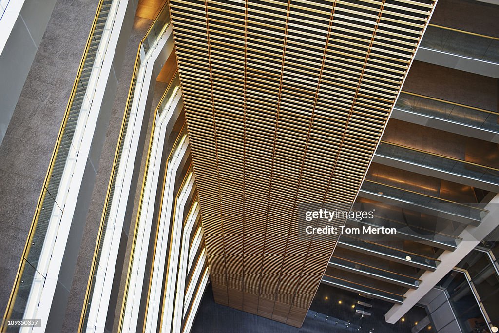 Atrium and walkways in modern office building