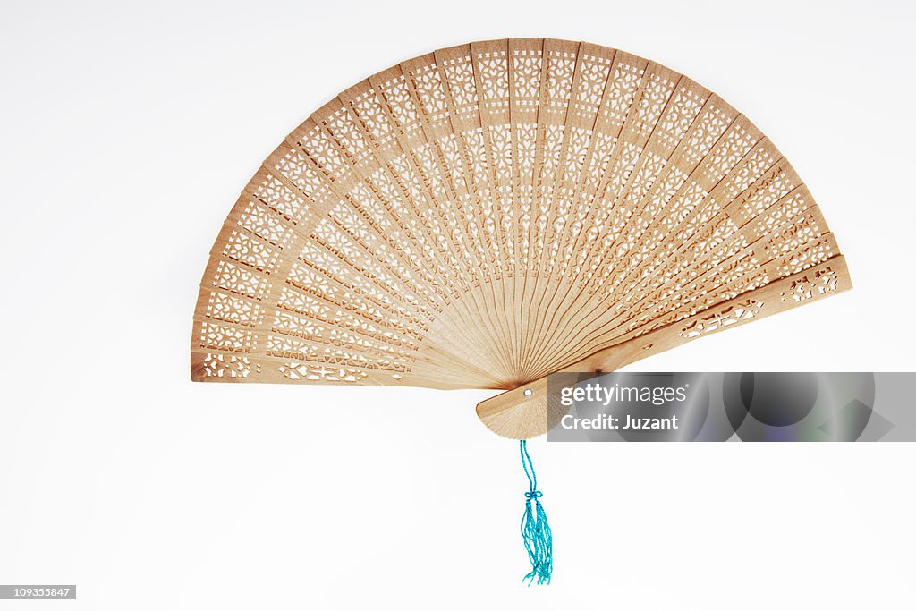 Open Chinese wooden fan