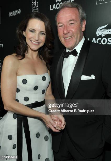 Actress Kristin Davis and Lacoste CEO Christophe Chenut attend the 13th Annual Costume Designers Guild Awards with presenting sponsor Lacoste held at...