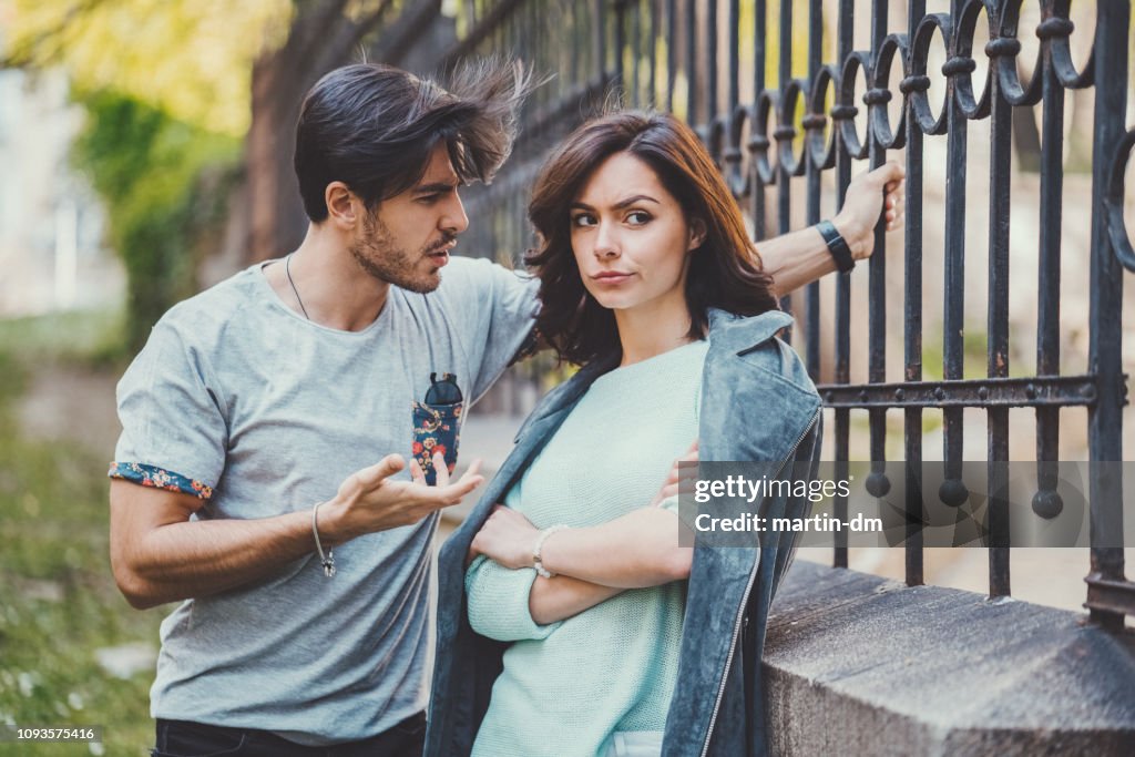 Couple discussing their relationship