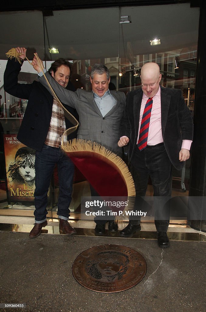 Matt Lucas Unveils Plaque To Commemorate Longest Running West End Musical - 'Les Miserables'