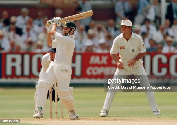 Gary Kirsten batting for South Africa during the 1st Test match between England and South Africa at Lord's cricket ground in London, 21st July 1994....