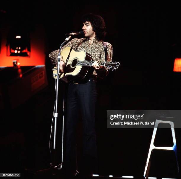 Neil Diamond performs on BBC TV show, London, 21st June 1971.