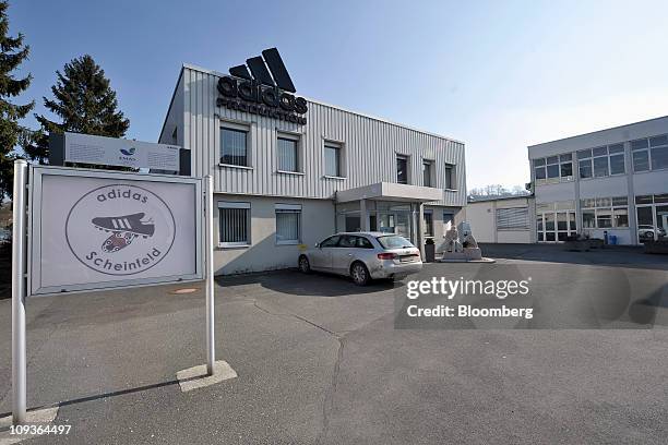 The Adidas AG soccer shoe factory stands in Scheinfeld, Germany, on Wednesday, Feb. 23, 2011. Adidas AG has extended its sponsorship contract with...