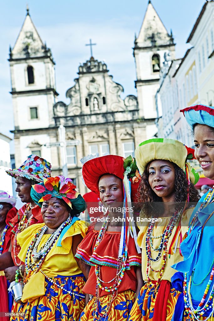 Women performing in street