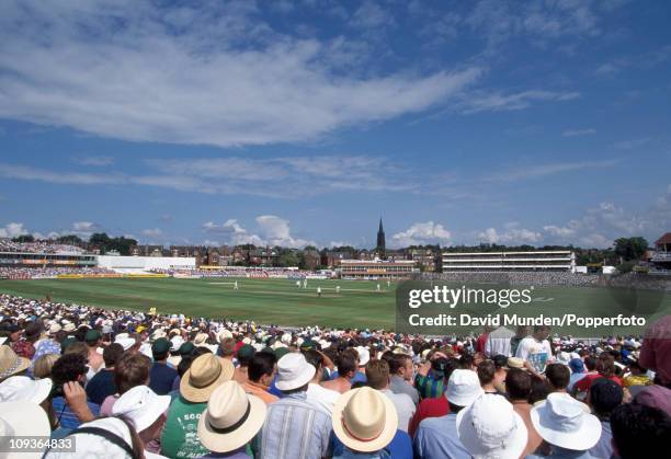 Capacity crowd enjoying the sunshine at Headingley in Leeds during the 2nd Test match between England and South Africa, 4th August 1994. The match...