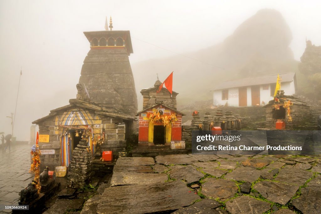 The Foggy View of Tungnath Temple, The World's Highest Shiva Temple In Uttarakhand