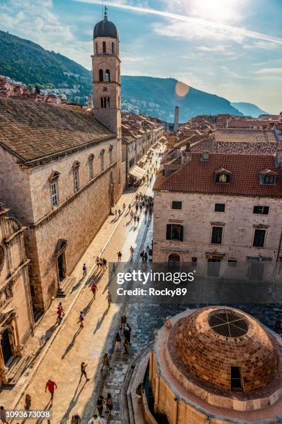 the stradun, dubrovnik, croatia - dubrovnik stock pictures, royalty-free photos & images