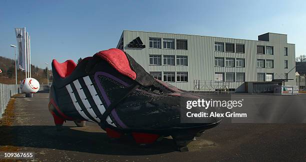 General view of the factory of German sporting-goods maker Adidas AG on February 23, 2011 in Scheinfeld, Germany. The world's second biggest sports...