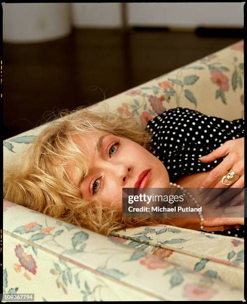 American actress Patti D'Arbanville, London, May 1989.