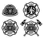 Fire Department Cross and Helmet Designs