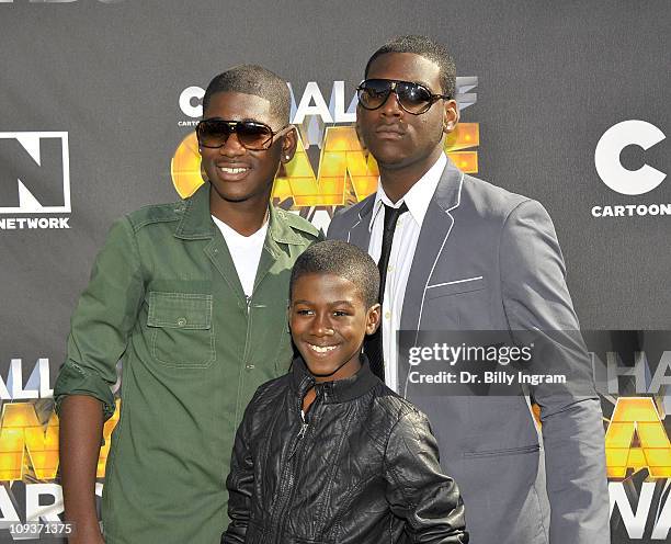 Actors Kwame Boateng, Kwesi Boakye, and Kofi Siriboe arrive at the 1st Annual Hall of Game Awards Hosted by the Cartoon Network at the Barker Hanger...