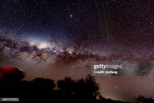 milkyway in de atacama woestijn, chile - calama stockfoto's en -beelden