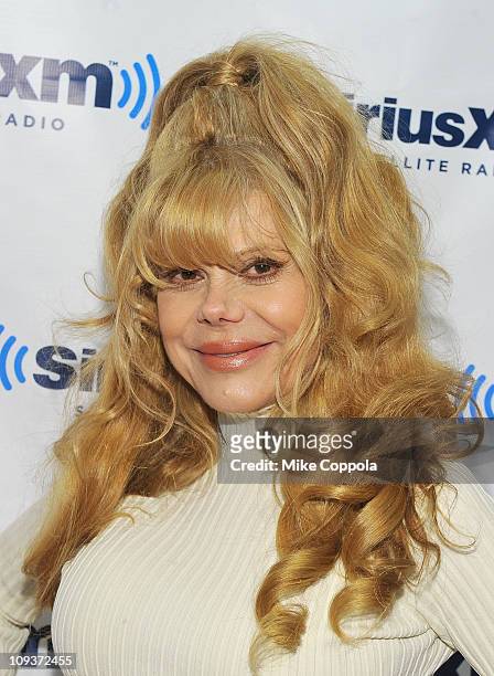 Actress/television personality Charo visits SiriusXM Studio on February 23, 2011 in New York City.