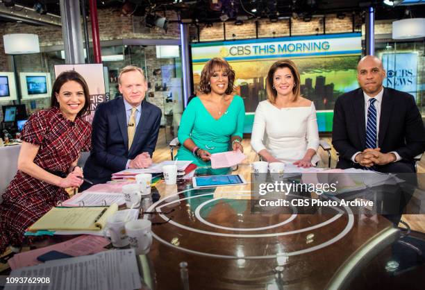 This Morning Co-Hosts Bianna Golodryga, John Dickerson, Gayle King, and Norah O'Donnell interview Senator Cory Booker LIVE about his upcoming 2020...