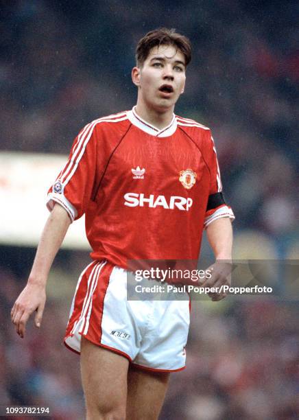 Darren Ferguson of Manchester United in action, circa 1991.