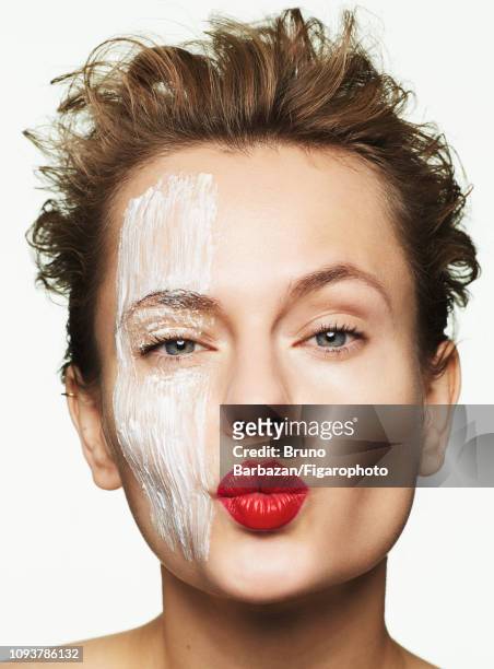 Model Natallia Krauchanka poses at a beauty shoot for Madame Figaro on December 7, 2017 in Paris, France.. PUBLISHED IMAGE. CREDIT MUST READ: Bruno...