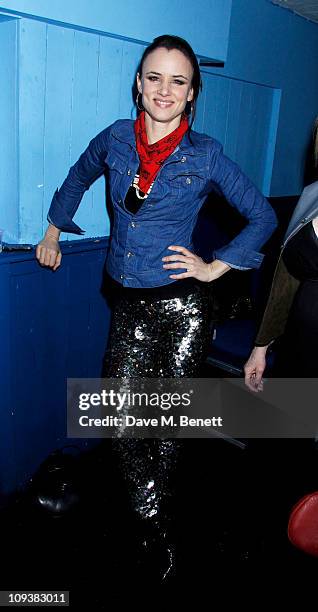 Singer Juliette Lewis poses backstage at the Shockwaves NME Awards 2011 winners boards at Brixton Academy on February 23, 2011 in London, England.