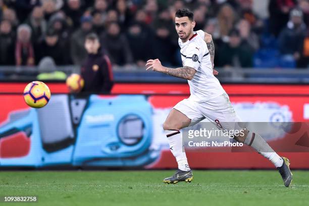 Suso of Milan during the Serie A match between Roma and AC Milan at Stadio Olimpico, Rome, Italy on 3 February 2019.