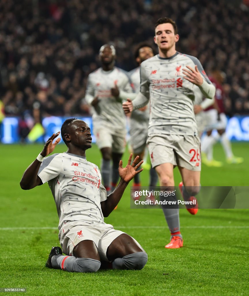 West Ham United v Liverpool FC - Premier League