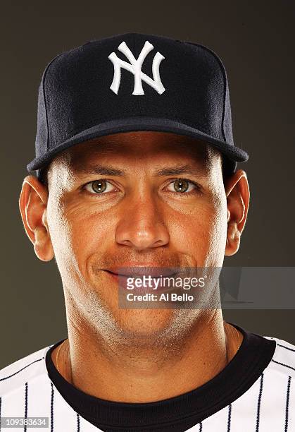 Alex Rodriguez of the New York Yankees poses for a portrait on Photo Day at George M. Steinbrenner Field on February 23, 2011 in Tampa, Florida.