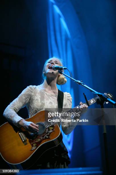 Tina Dico performs on stage at Cadogan Hall on February 23, 2011 in London, United Kingdom.