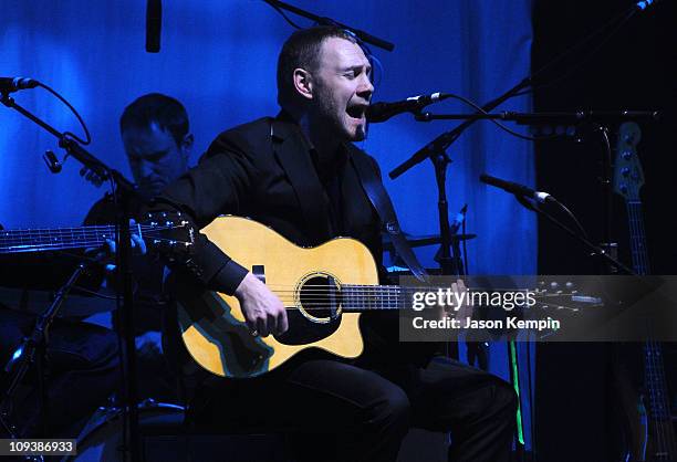 Musician David Gray performs at The Beacon Theatre on February 23, 2011 in New York City.