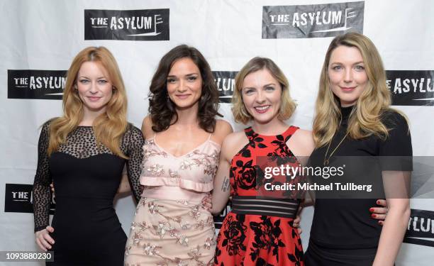 Actor Jessica Morris, producers Jamie Bernadette and Chantelle Albers and actor Tania Nolan attend the Los Angeles premiere of The Asylum's "The 6th...