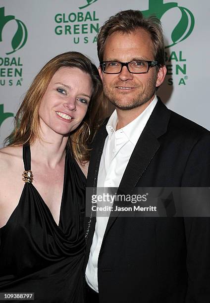 Of Global Green USA Matt Petersen and Justine Musk arrive at Global Green USA's 8th annual pre-Oscar party "Greener Cities For A Cooler Planet" held...