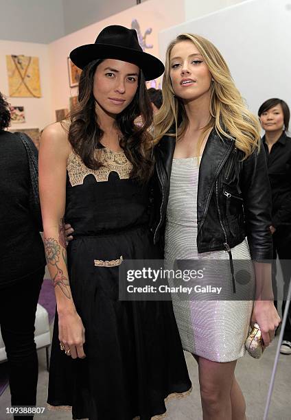 Artist Tasya van Ree and Actress Amber Heard attends Vanity Fair Campaign Hollywood 2011 continues with the Cosmopolitan of Las Vegas & The Art of...