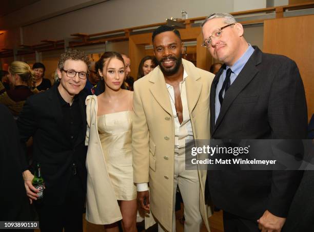 Nicholas Britell, Alycia Debnam-Carey, Colman Domingo and Adam McKay attend The Hollywood Reporter's 7th Annual Nominees Night presented by...
