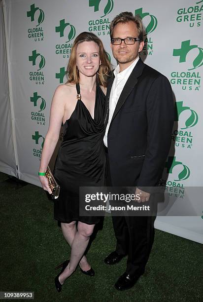 Of Global Green USA Matt Petersen and Justine Musk arrive at Global Green USA's 8th annual pre-Oscar party "Greener Cities For A Cooler Planet" held...