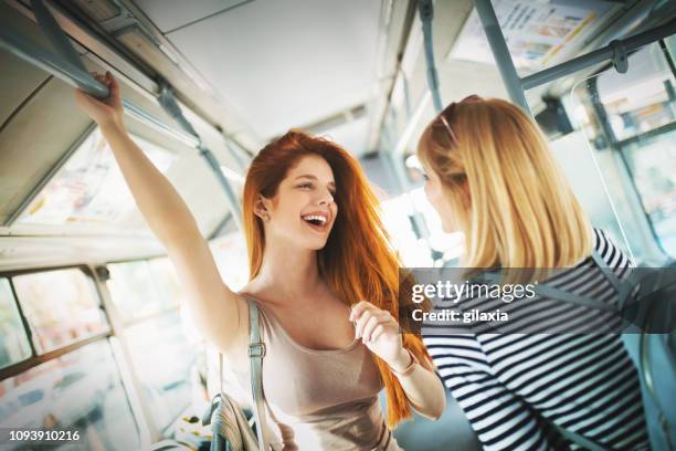 public bus ride. - female armpits imagens e fotografias de stock