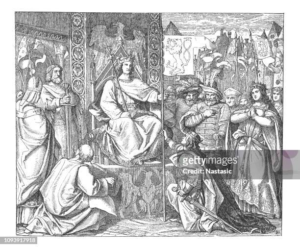 heinrich vii. von luxemburg, deutscher könig und kaiser (1312/13), 1274 – 1313. – "heinrich vii regiert sein sohn john - henry vii of england stock-grafiken, -clipart, -cartoons und -symbole