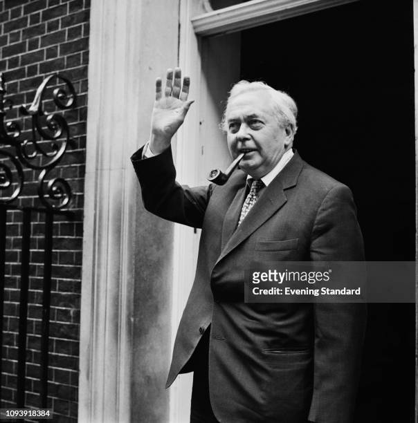 British Labour politician Harold Wilson , Prime Minister of the United Kingdom, UK, 12th May 1975.